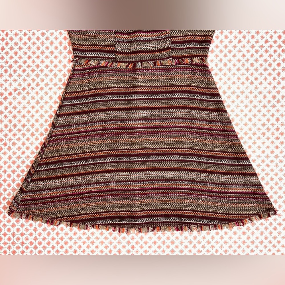 She & Sky retro brown tweed twill boho bohemian dress juniors size medium - Picture 4 of 16